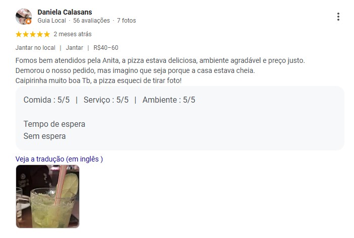 Avaliação Cliente